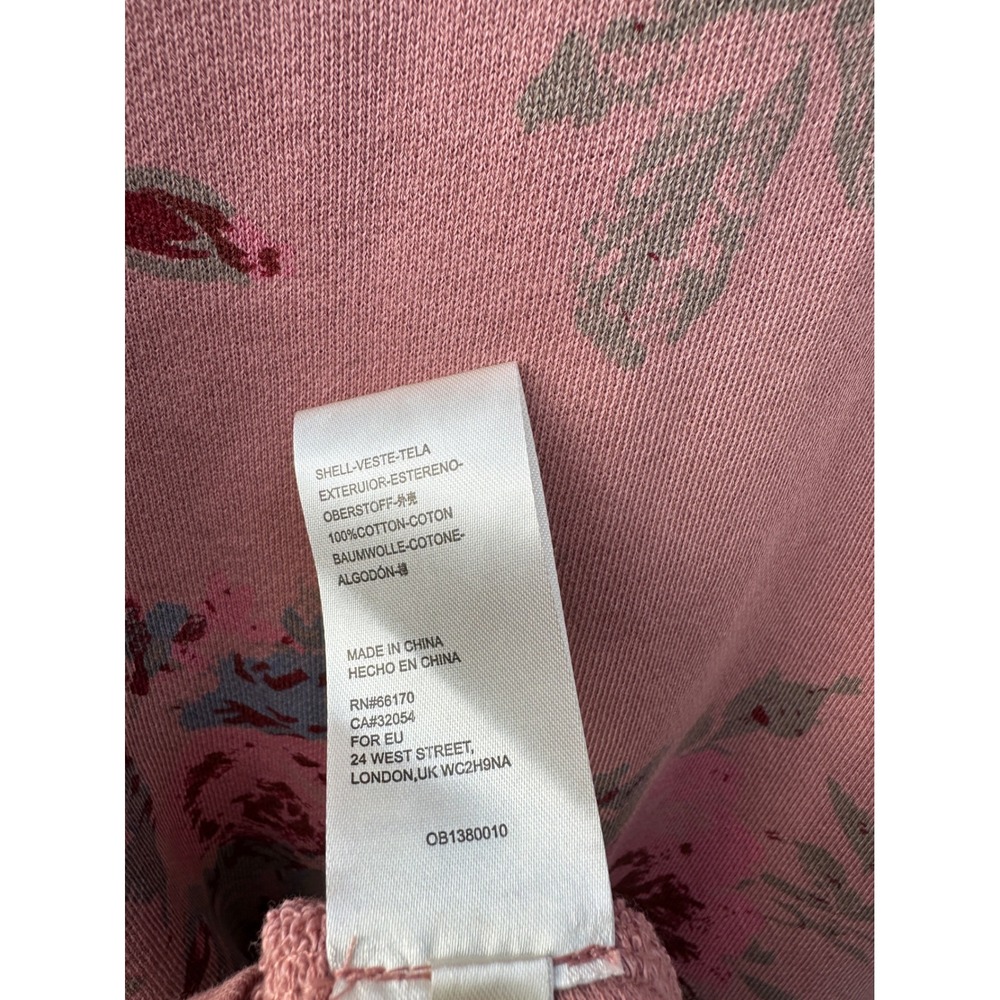 We The Free People Dusty Rose Pink Floral Oversize Sweatshirt Small Boho Cottage - Picture 7 of 8
